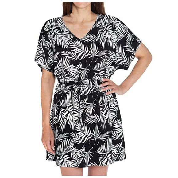 NWT Mario Serrani Womens Swim Cover Up Black And White Size Small $55 i122 - Picture 1 of 2